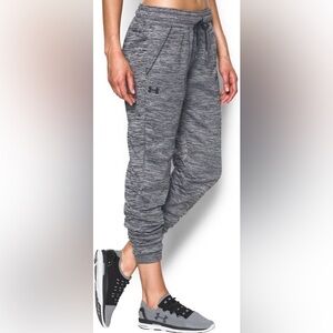 Under Armour Storm 1 Gray Adjustable Waistband  Fleece Jogger Sweatpants size M